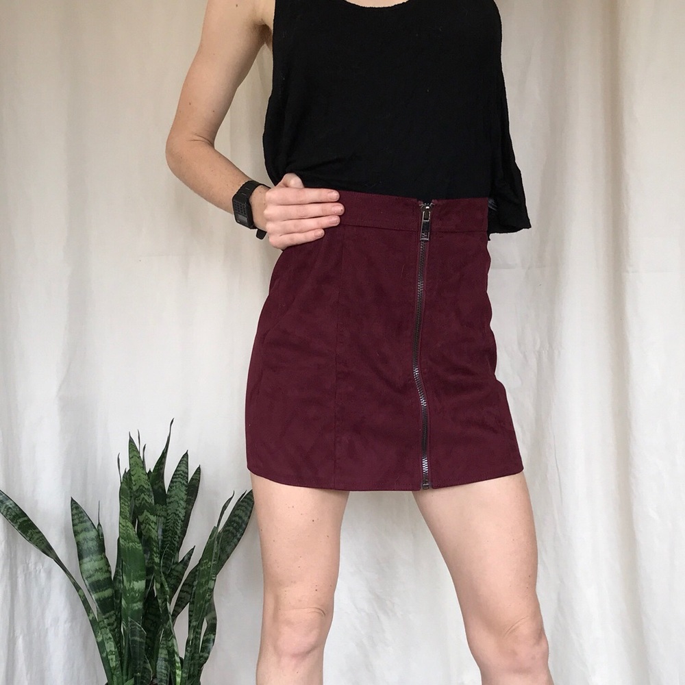 Faux Suede Skirt